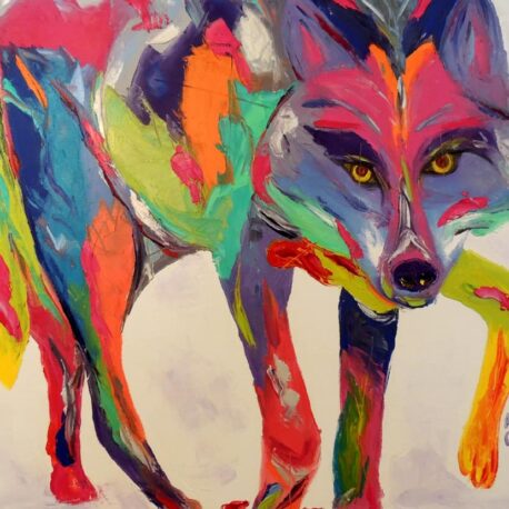 Mexican Grey Wolf. Oil. 24"X30"
