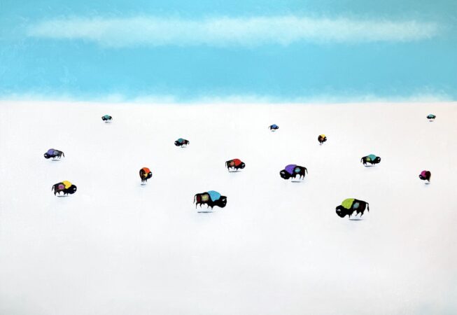 Winter Graze. 36"X48". Oil. Available.