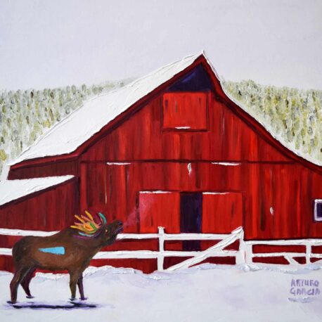 The Red Barn. Oil. 24"X30". available.